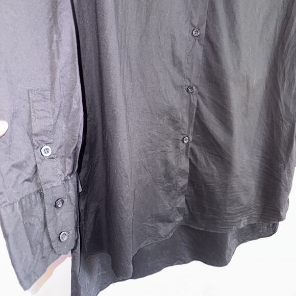 Boston Proper Black Poplin Blouse Tunic Women's Size 8 EUC - Picture 3 of 10